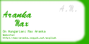 aranka max business card